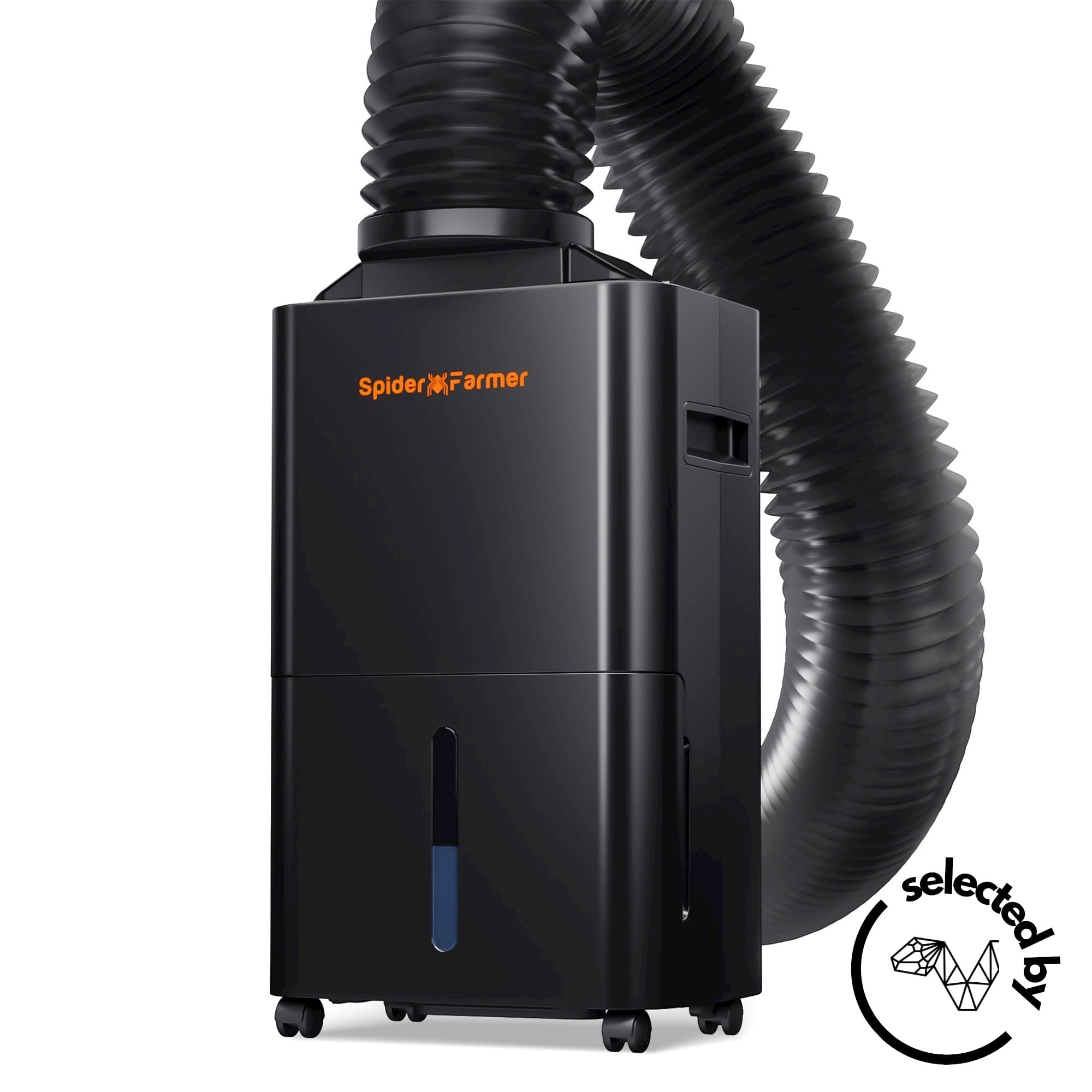 Spider Farmer 32-pint kompressoravfuktare med torrluftsslang – Selected by / Spider Farmer 32-pint compressor dehumidifier with dry-air hose — Selected by